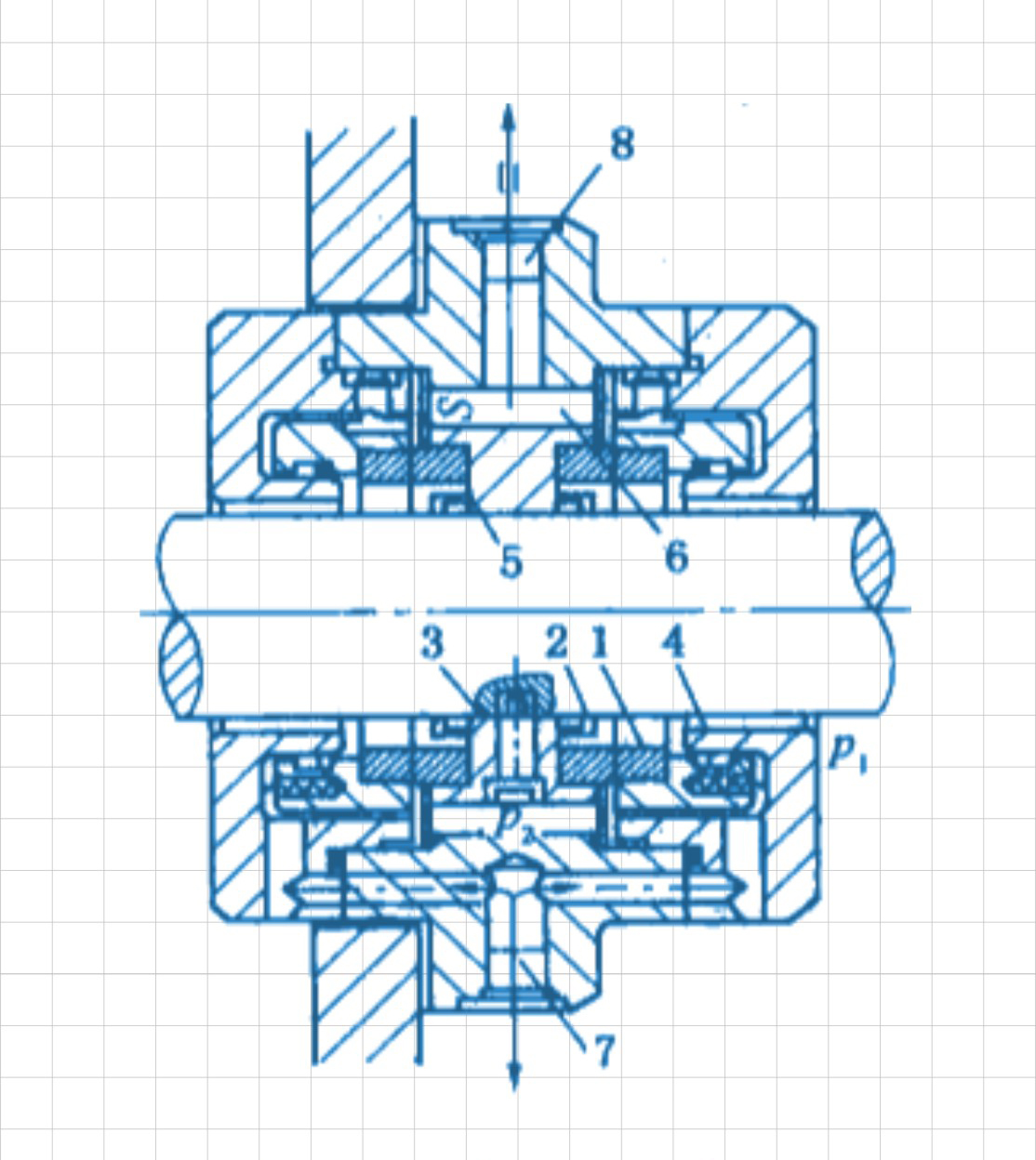 流體動壓高速橡膠密封圈結構平面圖