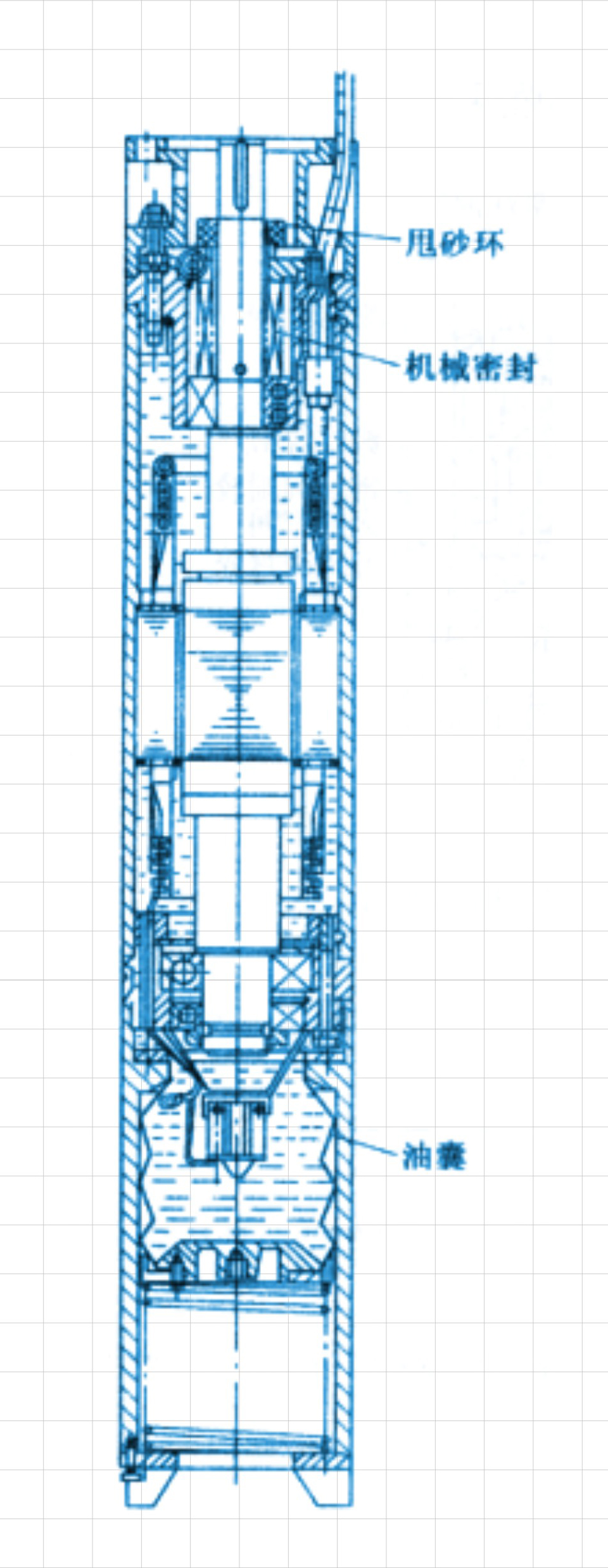 潛水泵用機械橡膠密封件的總體結構平面圖