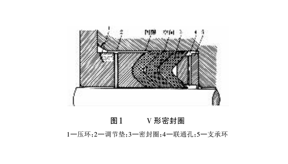 V型密封圈截面結構圖