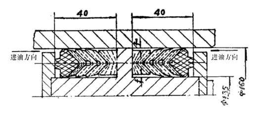 V型組合密封圈的截面切面圖